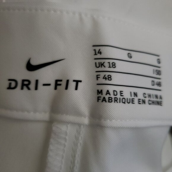Nike Women's Dri-Fit Golf Shorts 14 White Flex Stretch Standard Fit - Picture 9 of 12